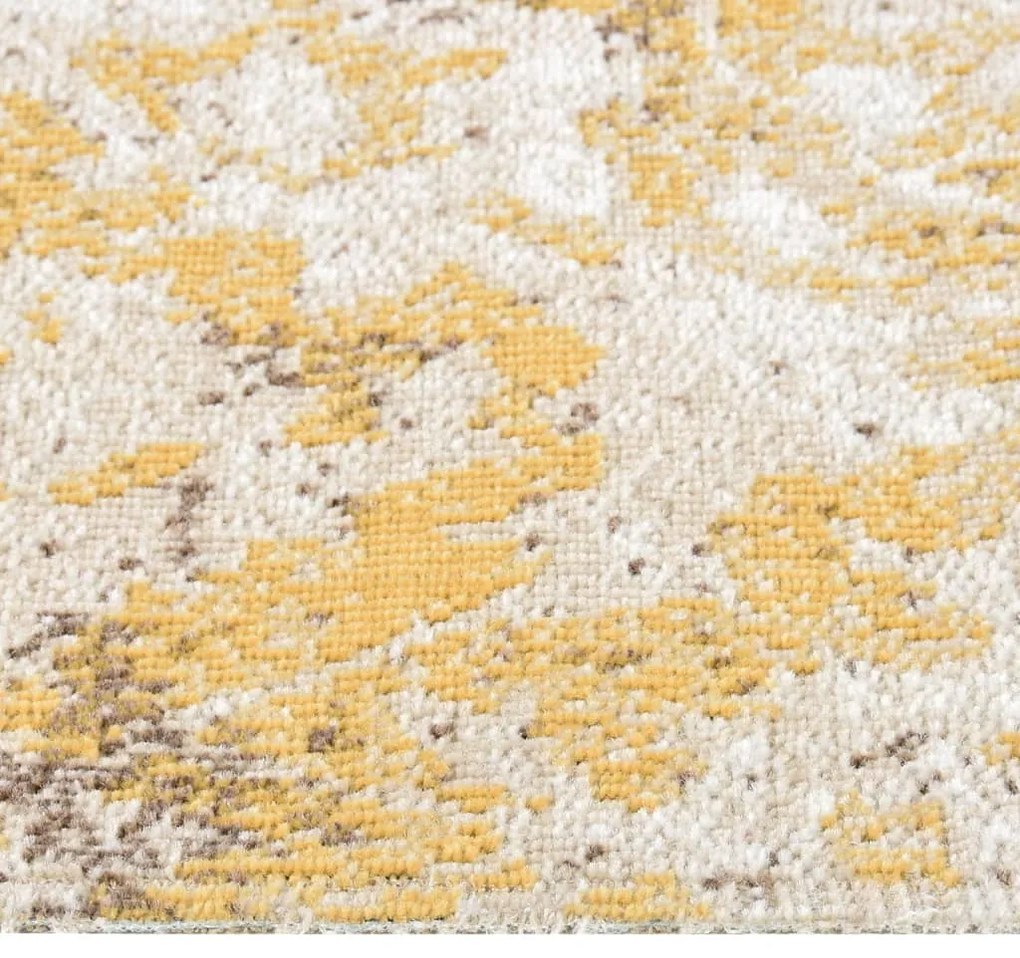 Tapete de exterior tecelagem lisa 115x170 cm amarelo