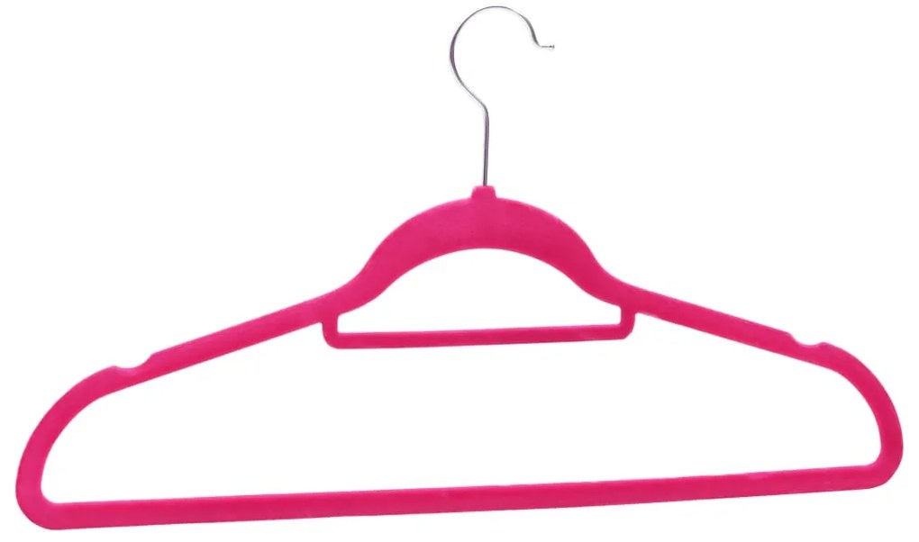 20 pcs conjunto de cabides antiderrapantes veludo rosa