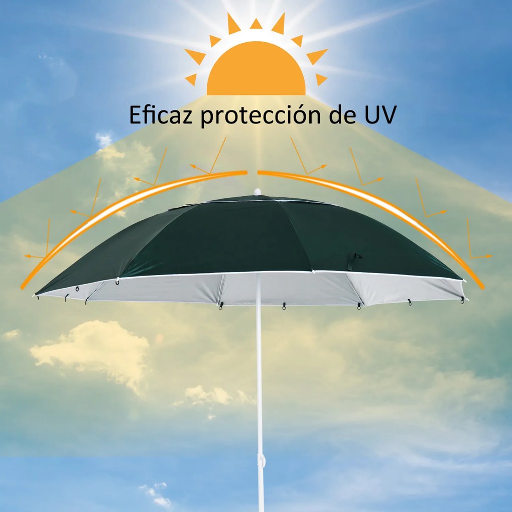 Guarda-sol com Painéis Laterais Tipo de loja - Parasol para Proteção UV Φ210x222cm