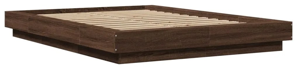 Estrutura de cama 120x190cm derivados madeira carvalho castanho