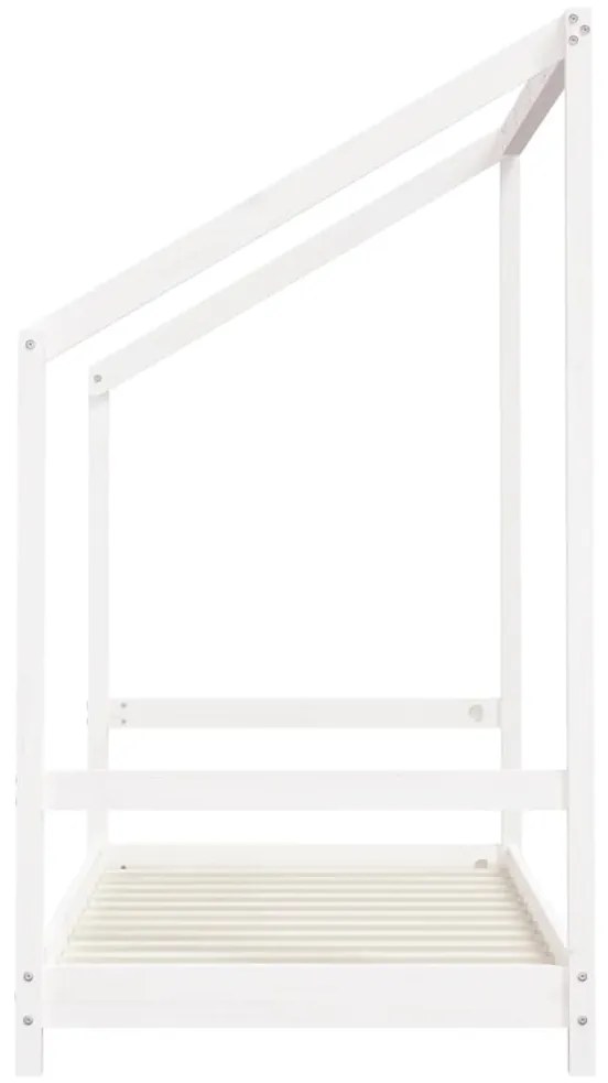 Estrutura de cama infantil 2x(80x160) cm pinho maciço branco