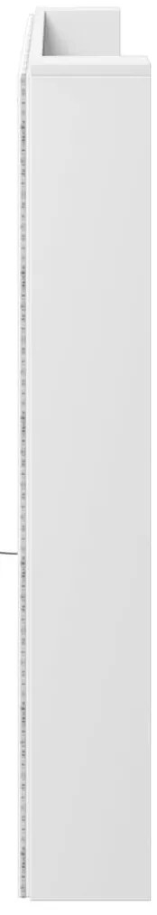Armário de cabeceira com luzes LED 220x16,5x103,5 cm branco