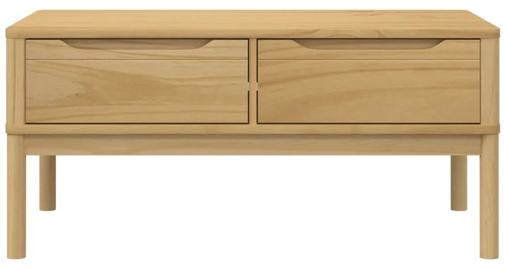 Mesa de centro FLORO 99x55,5x45 cm pinho maciço castanho mel