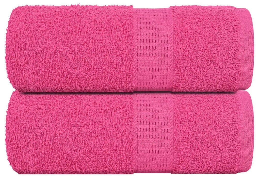 Toalhas de mãos 2 pcs 30x30 cm 360 g/m2 100% algodão rosa