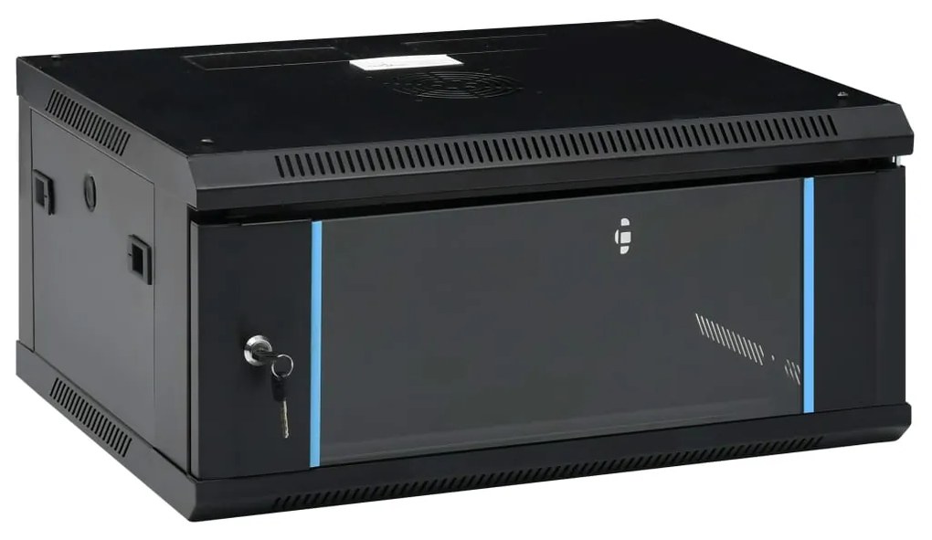 vidaXL Armário bastidor de parede 4U 19" IP20 600x450x285 mm