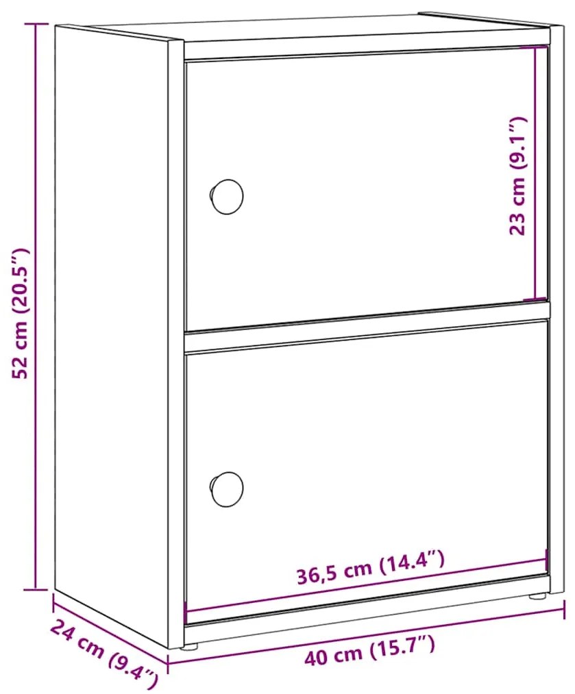 Estante 40x24x52 cm derivados de madeira cinzento cimento