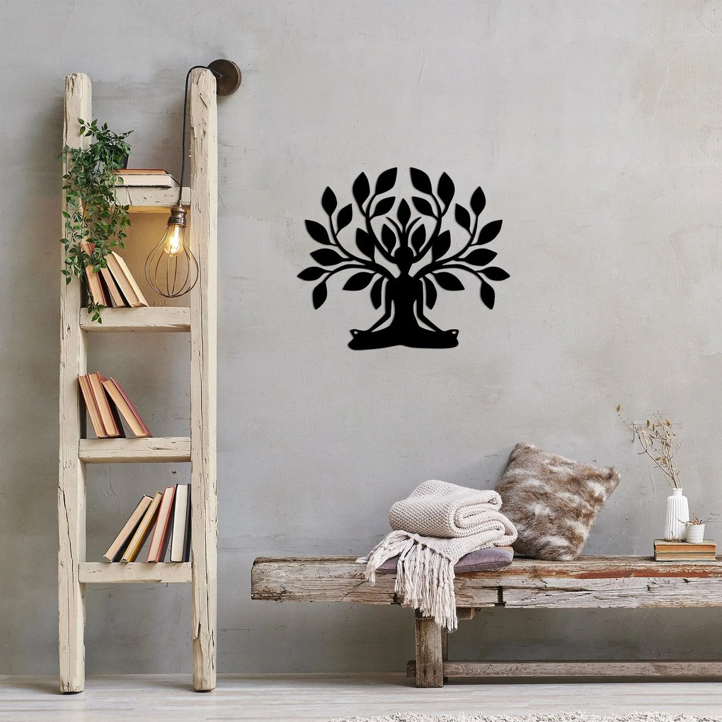 Acessório Decorativo de Parede Yoga – Preto – 60 x 70 cm
