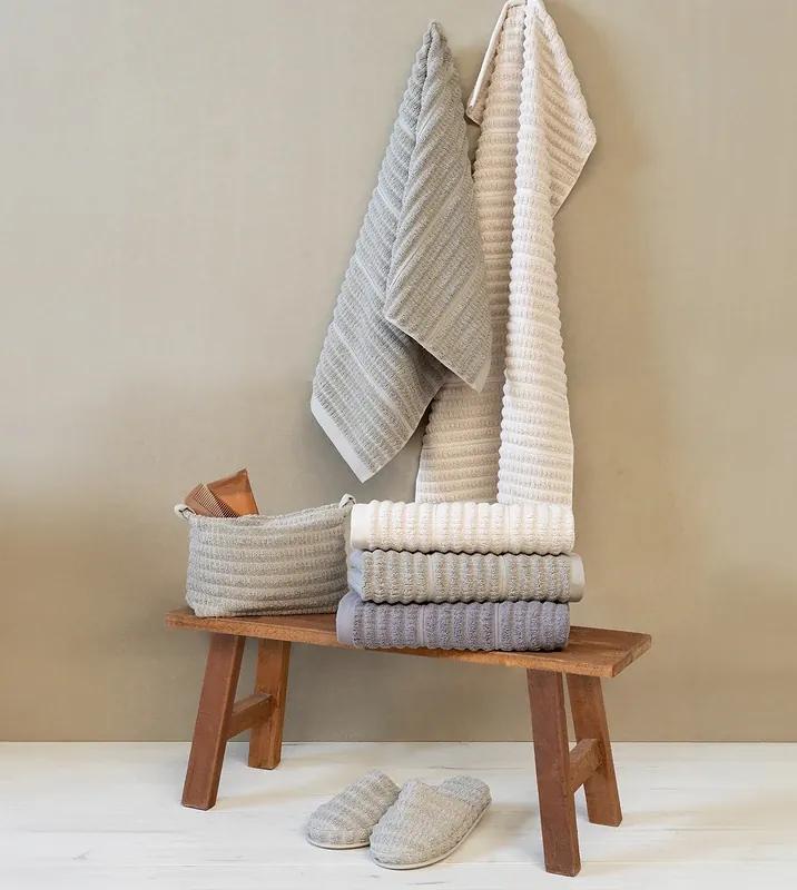 Jogo de toalhas de banho 3 peças 100% algodão 550gr./m2 -  Swell Lasa Home: Cinzento