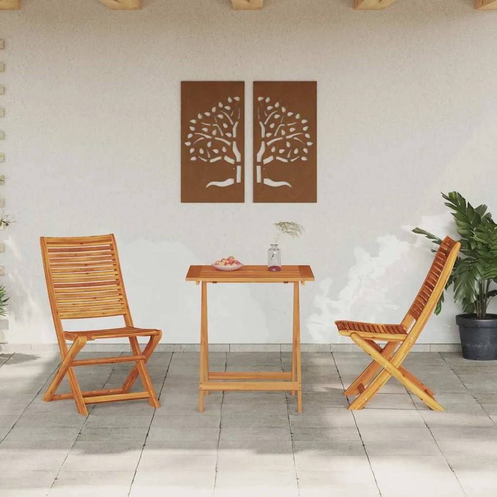 Conjunto de Móveis para Exterior Manual 3 pcs 70 x 70 x 75 cm
