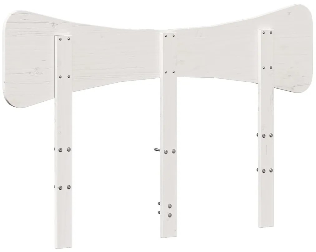 Cabeceira 120 cm madeira de pinho maciça branco