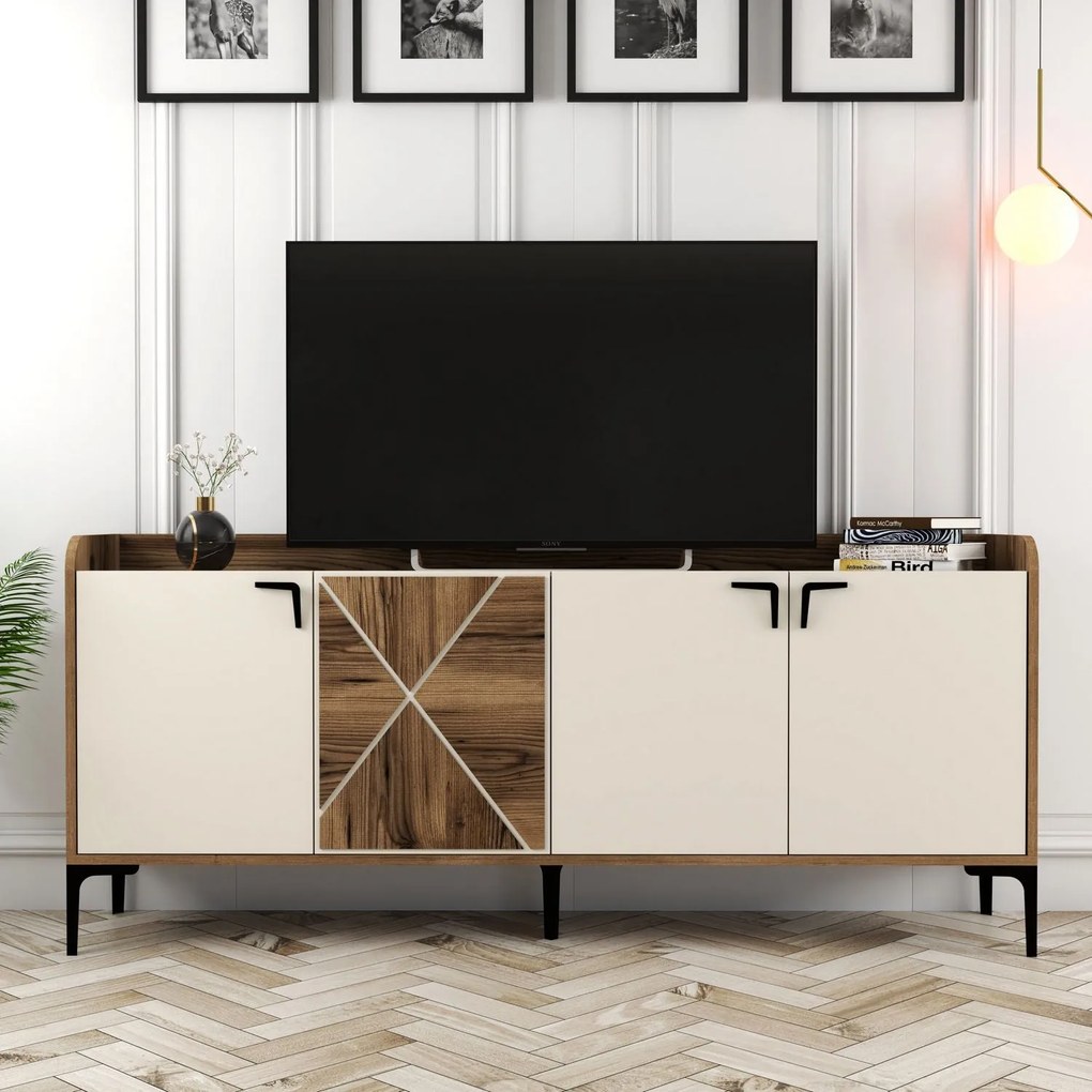 Console Venedik – Walnut Cream – 180 x 78 x 35 cm