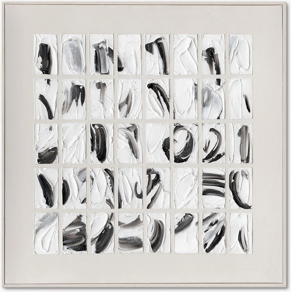 Quadro em tela pintado à mão com moldura em madeira Peirce