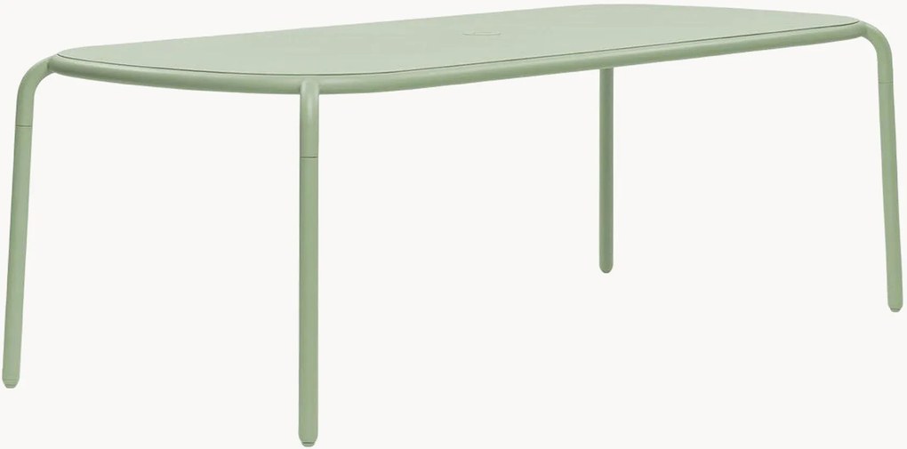 Mesa de jardim oval com orifício para guarda-sol Toní, vários tamanhos