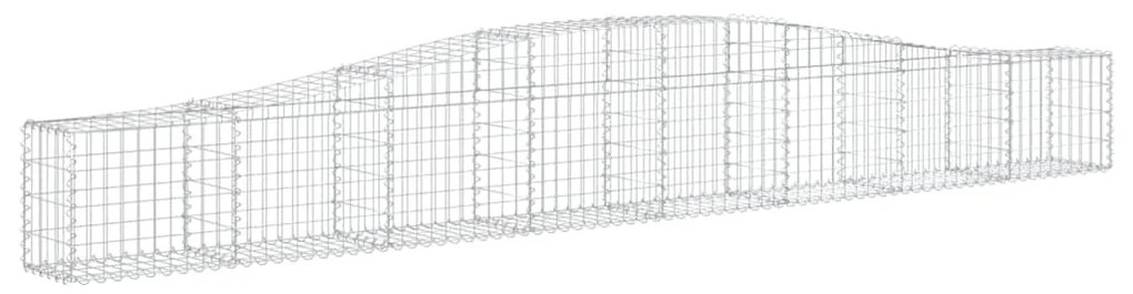 Cestos gabião arqueados 6 pcs 400x30x40/60 cm ferro galvanizado