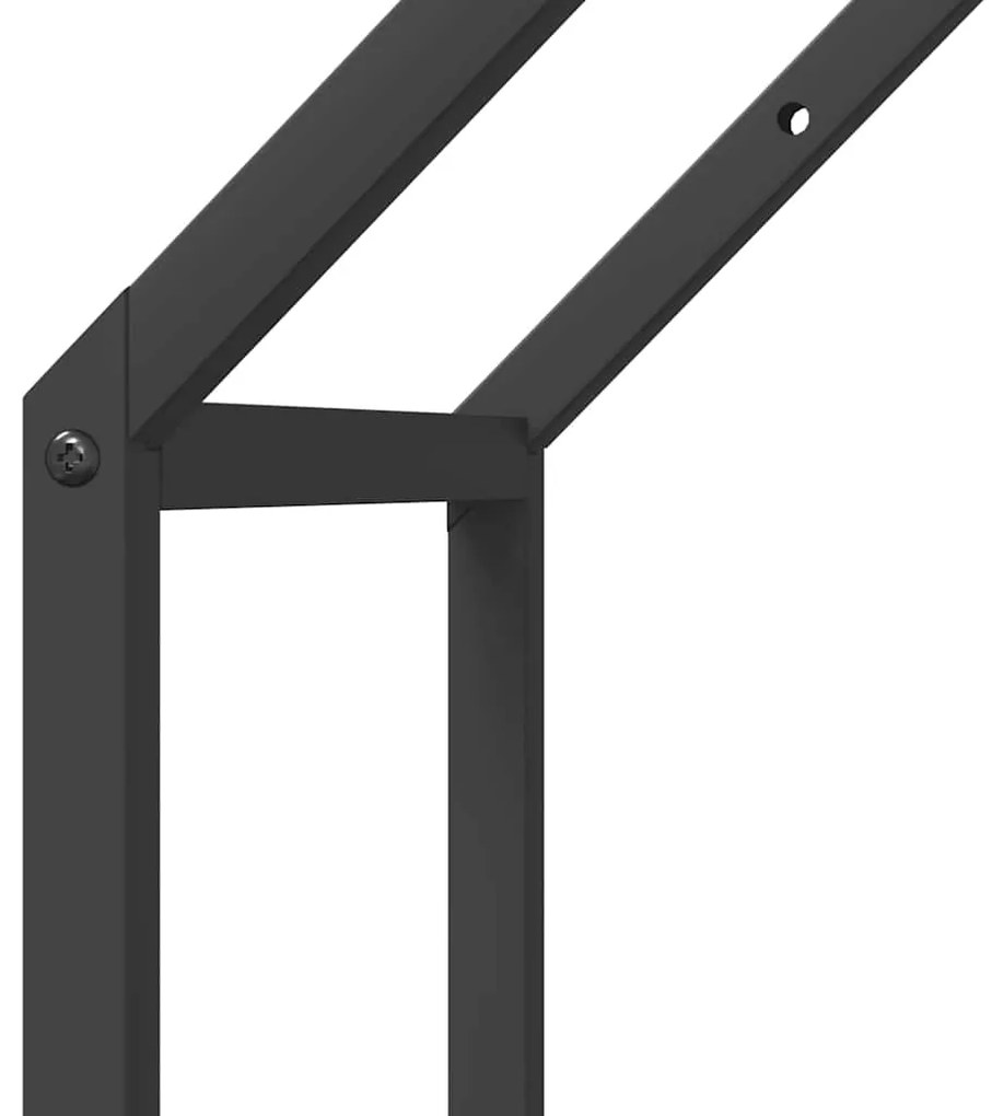 Suporte para lenha 40x25x60 cm aço laminado a frio preto