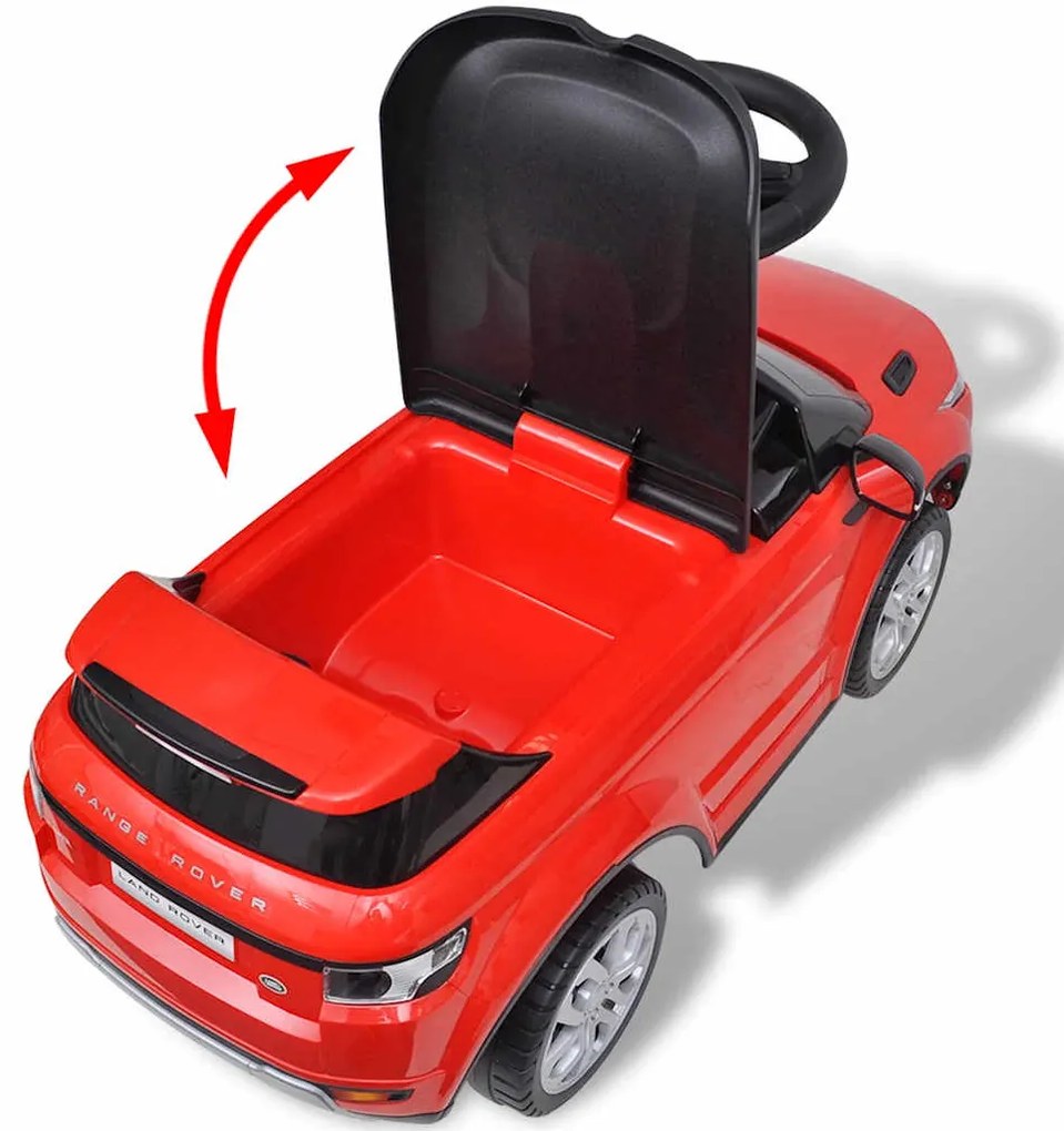 Carro eléctrico Land Rover 348 para crianças com musica, vermelho