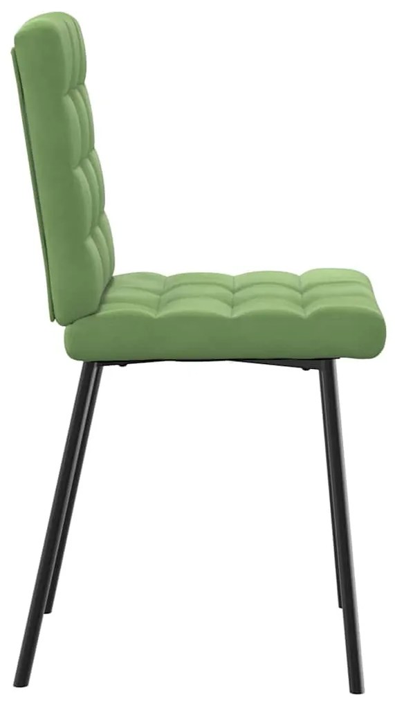 Cadeiras de jantar 2 pcs veludo verde-claro