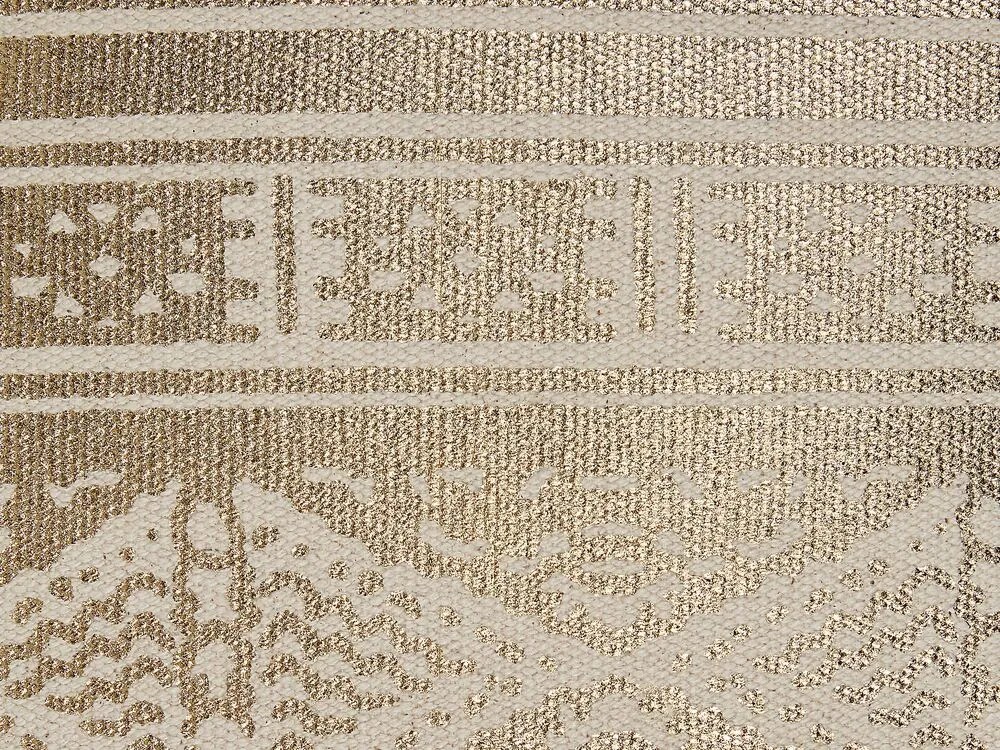 Conjunto de 2 almofadas com padrão geométrico 50 x 50 cm dourado OUJDA Beliani