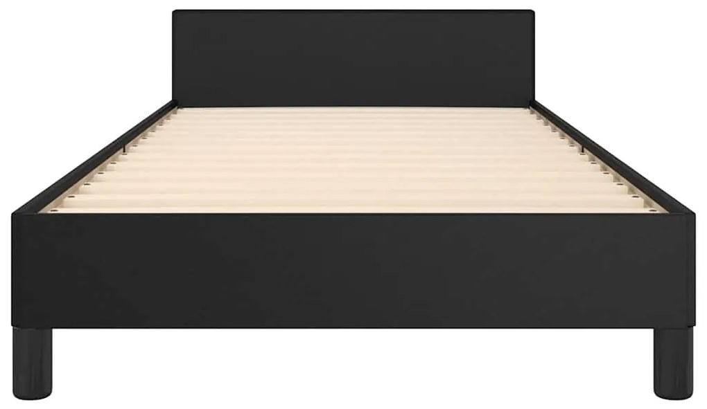Estrutura cama c/ cabeceira sem colchão 100x200 cm preto