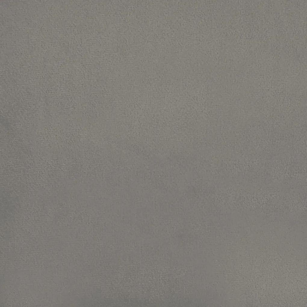 Cama boxspring com colchão 120x190 cm veludo cinzento-claro