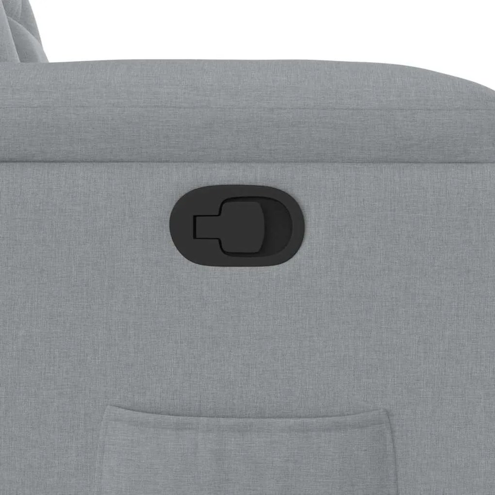 Poltrona reclinável tecido cinzento-claro