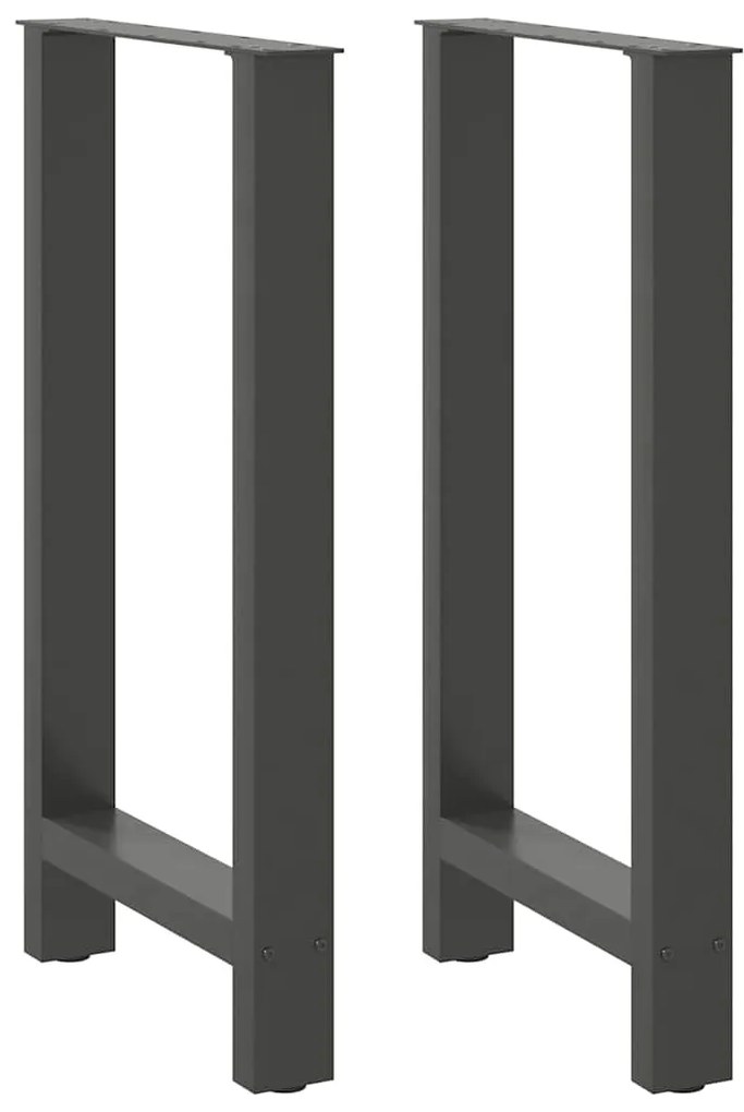 vidaXL Pés para mesa de bar antracite 2 peças 40x(90-91) cm aço
