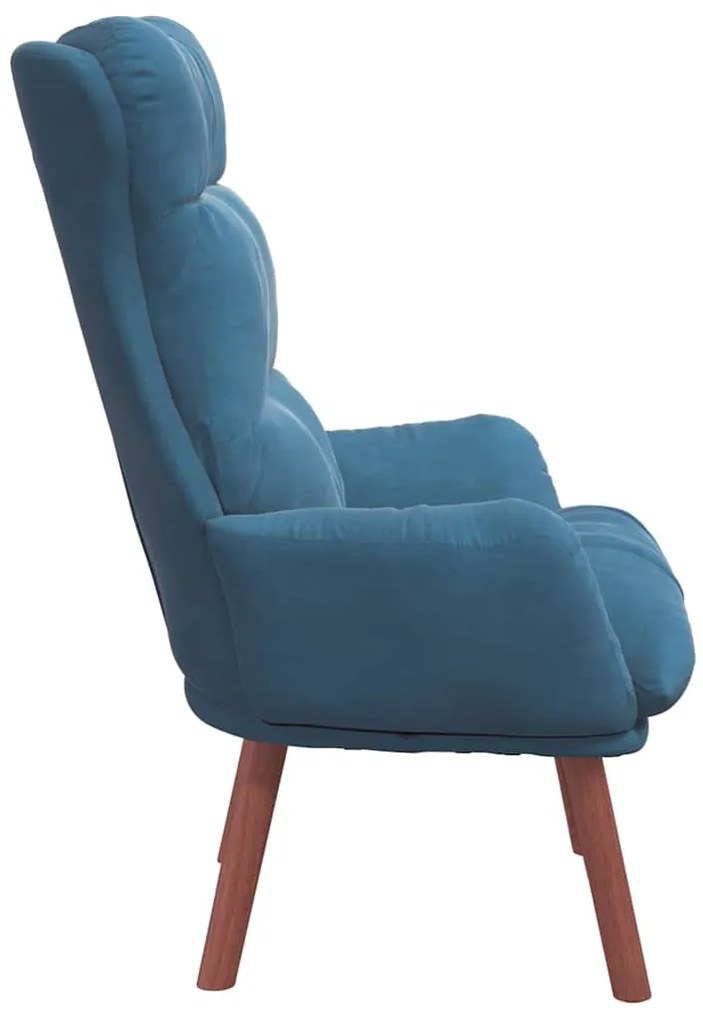 Poltrona Relaxante Veludo Azul