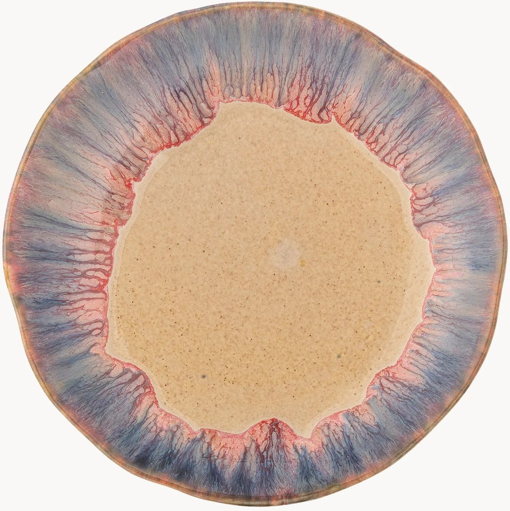 Prato de sobremesa com vidrado reativo Imogen