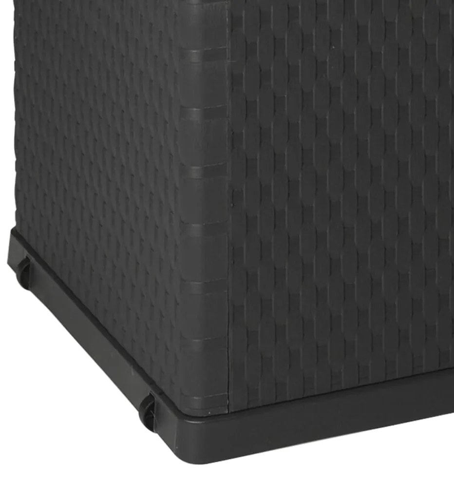 Móvel de arrumação para jardim 120x56x63 cm vime PE antracite