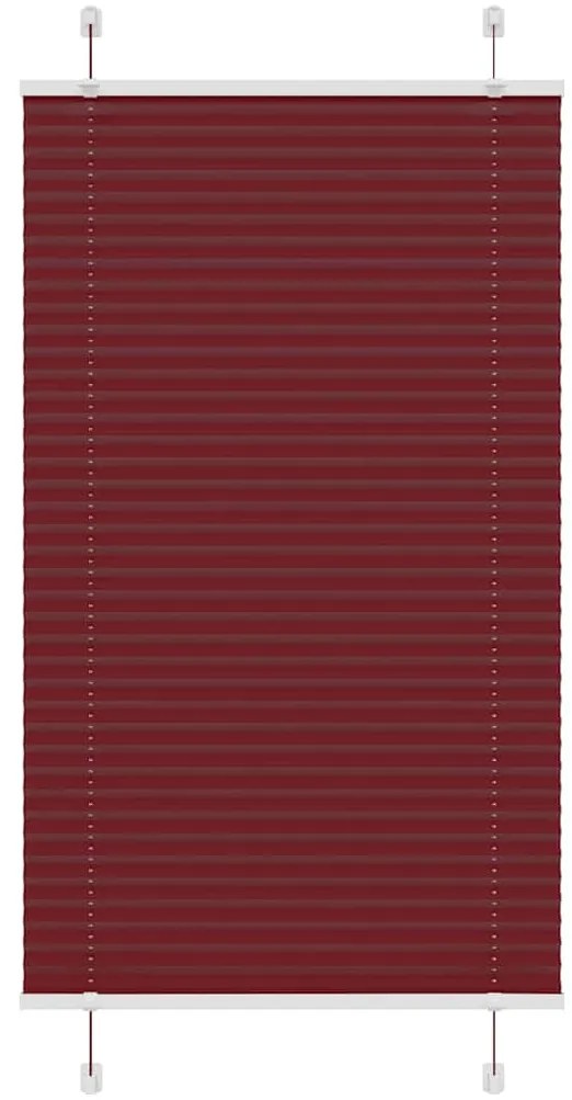 Plissado Cego Bordéus Vermelho 80x100 cm Largura Tecido 79,4 cm