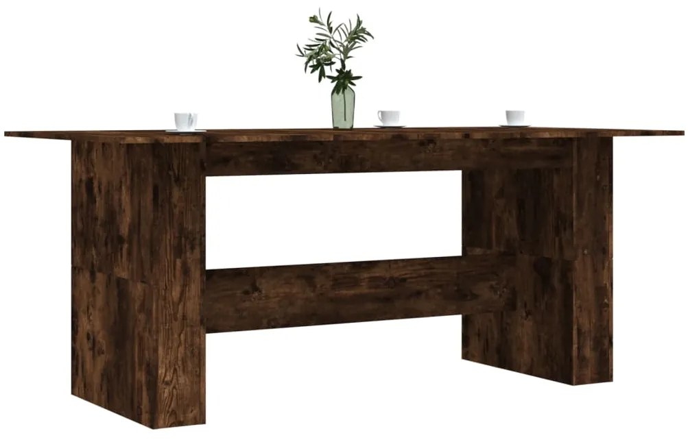 Mesa de jantar 180x90x76 cm derivados madeira carvalho fumado