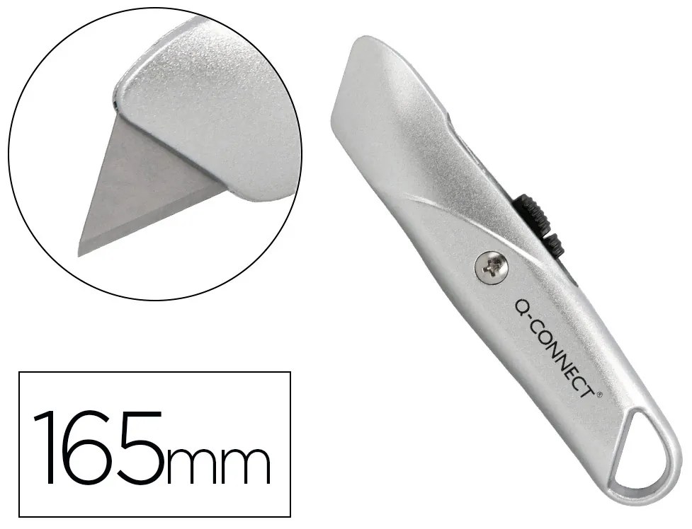 Faca Q-Connect Metálico Largo Lamina de 18 mm
