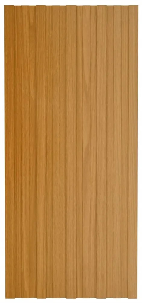 Painéis de telhado 36 pcs 100x45 cm aço galvanizado natural