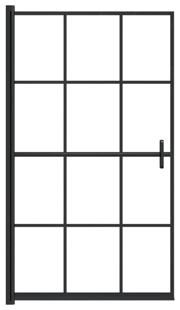 Divisória de chuveiro ESG 80x140 cm preto