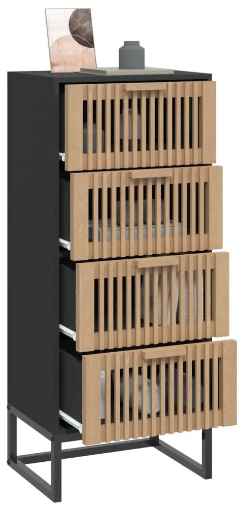 Aparador alto 40x30x95 derivados de madeira preto