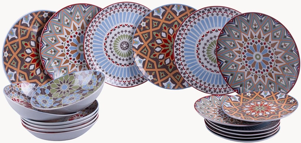 Pratos de jantar Casablanca, conjunto de 18