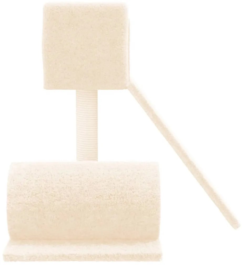 Árvore para gatos com poste arranhador sisal 59 cm cor creme