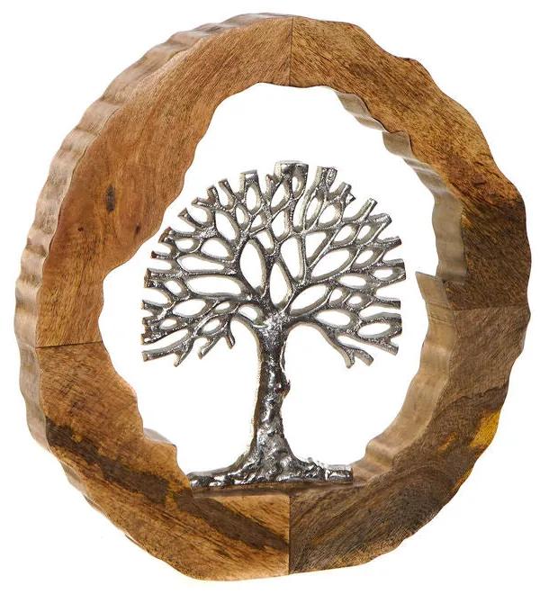 Figura Decorativa DKD Home Decor Árvore Alumínio Madeira de mangueira (37 x 5 x 38 cm)