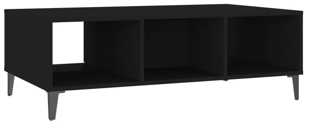 Mesa de centro 103,5x60x35 cm contraplacado preto