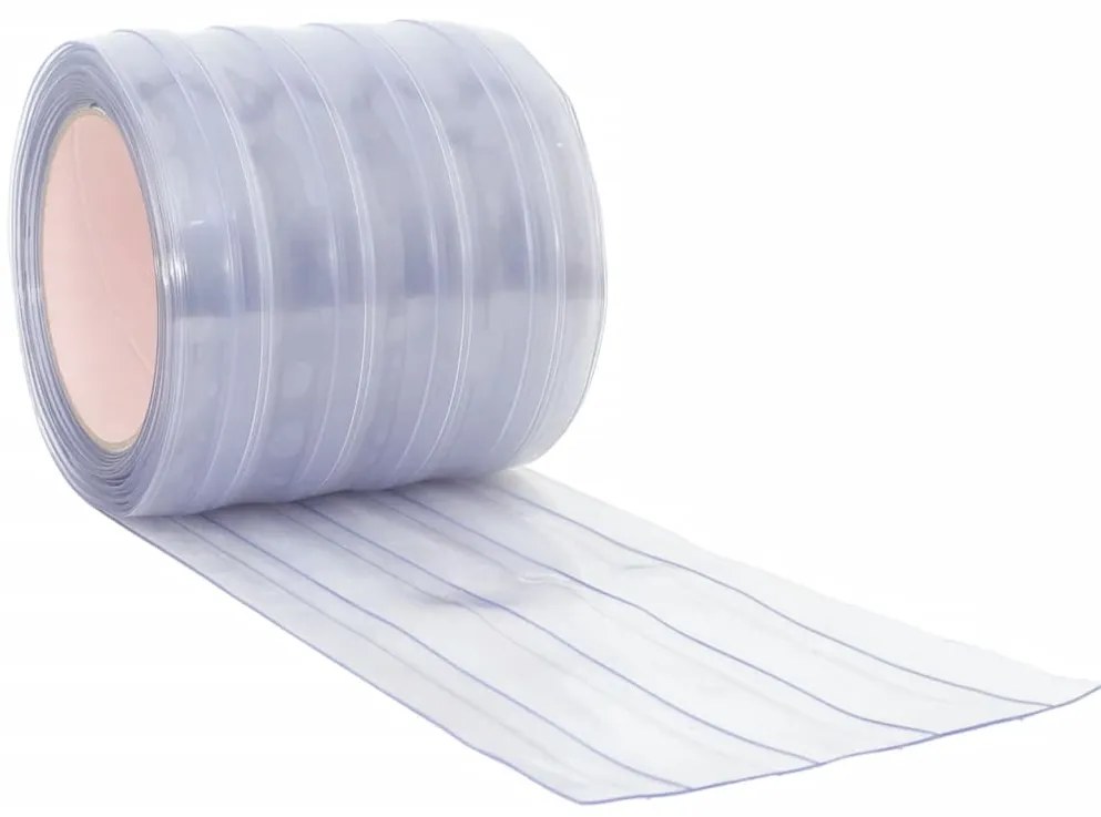 Cortina de porta 200 mm x 1,6 mm 25 m PVC transparente