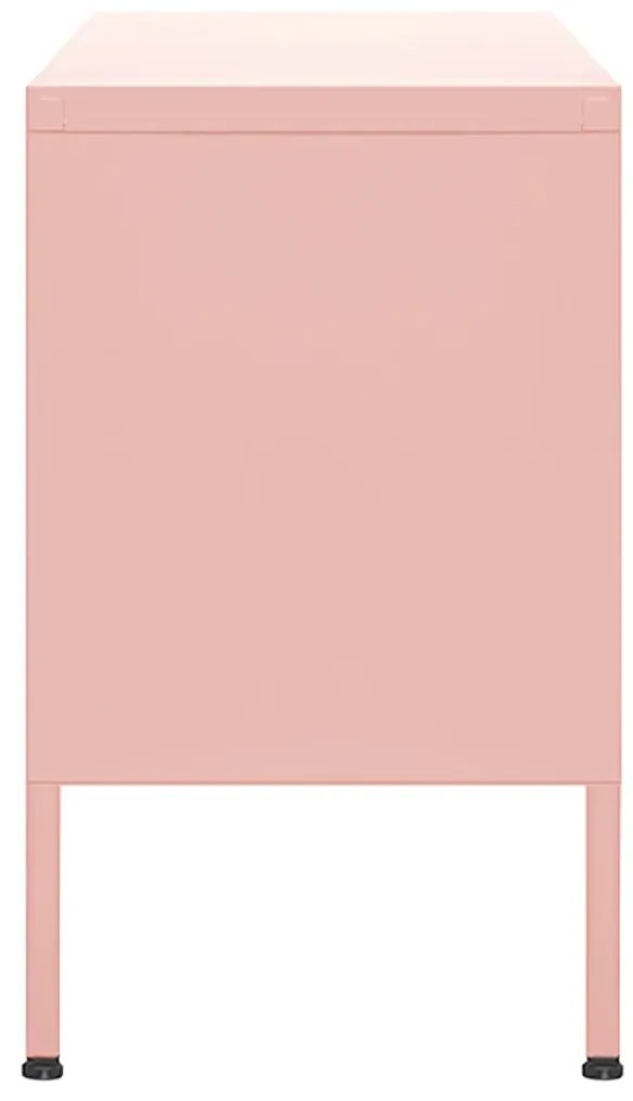 Móvel de TV aço 105x35x50 cm rosa