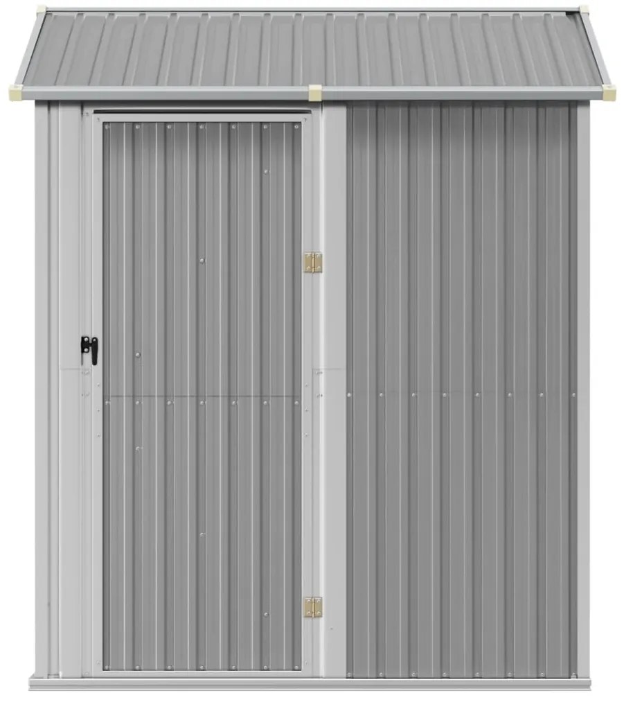 Abrigo de jardim 192x152,5x237 cm aço galvanizado cinza-claro