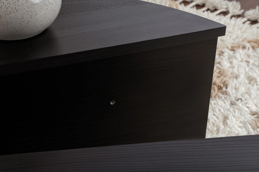 Mesa de Centro Orion – Preto Madeira – 90x30x60 cm e 85x35x30 cm