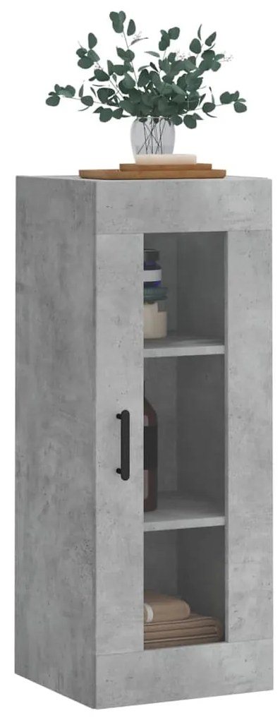 Armário de parede 34,5x34x90 cm cinzento cimento