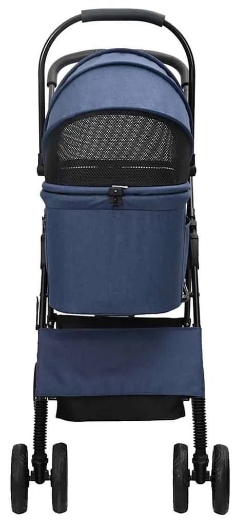 Carrinho de Pet Dobrável Azul 81 x 47 x 99 cm Tecido Oxford
