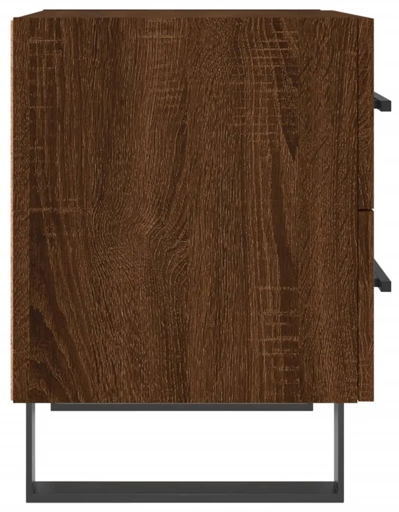Mesa de cabeceira 2 pcs derivados de madeira carvalho castanho