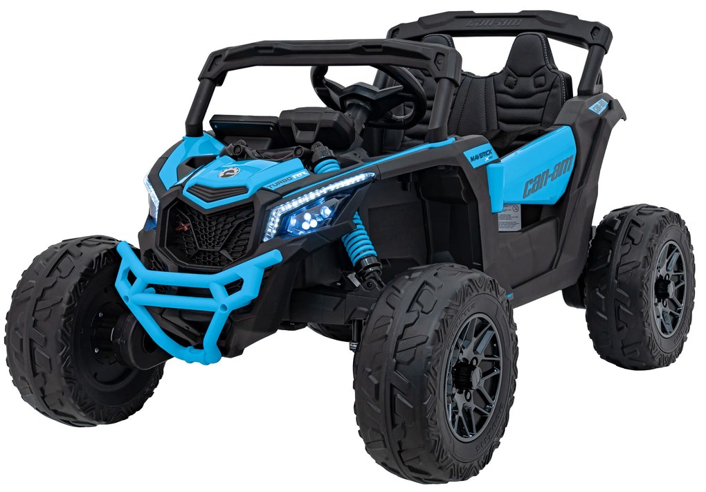 Buggy elétrico para Crianças ATV CAN-AM Maverick 24V 4x4 Rodas Espuma EVA, Assentos couro ecológico Azul
