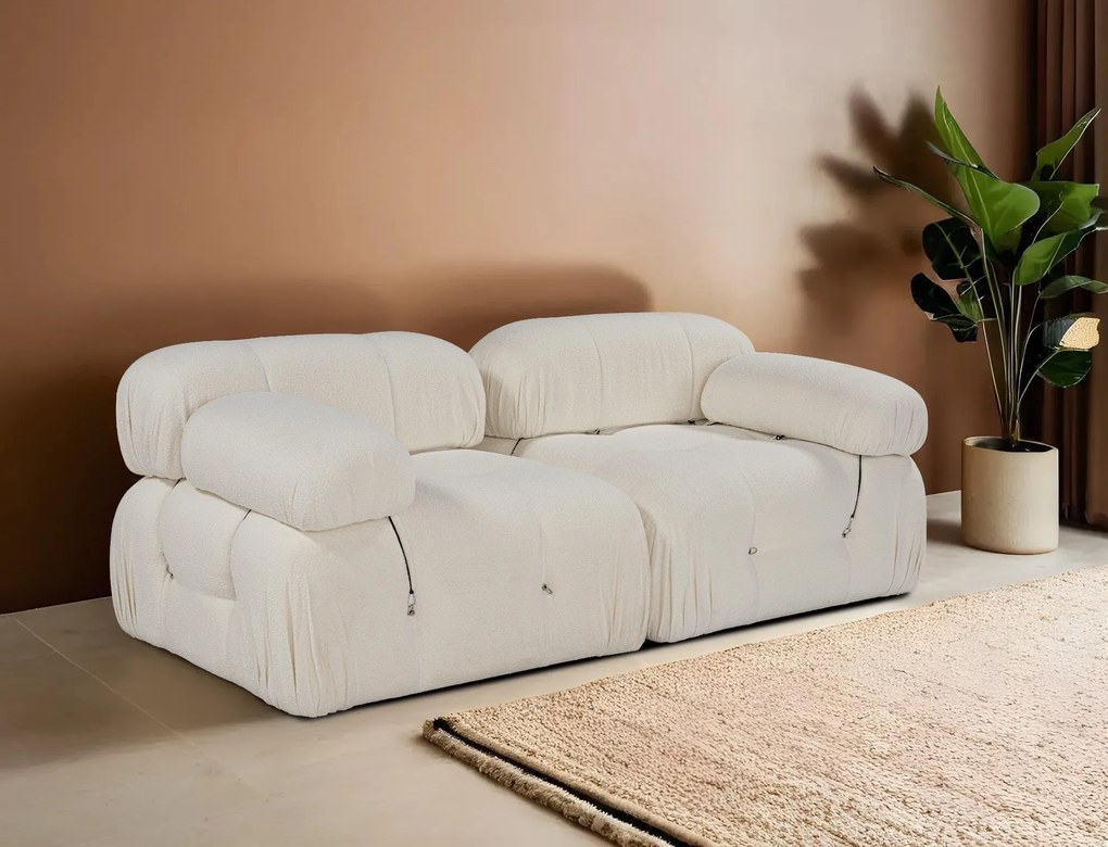 Sofá de 2 Lugares Bubble – Creme – 190 cm x 95 cm x 75 cm