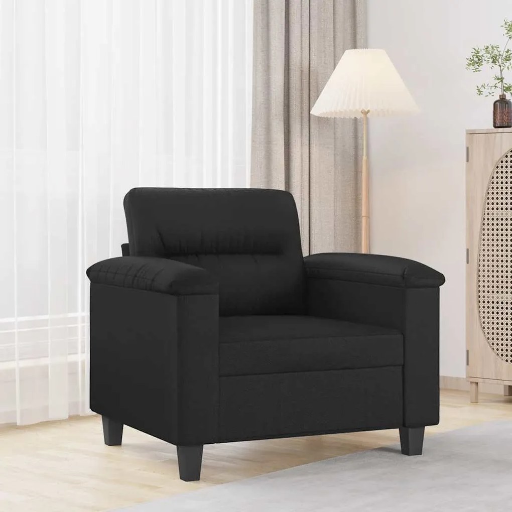 vidaXL Poltrona couro artificial 60 cm preto