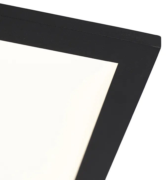 Candeeiro de teto moderno preto com LED 120 cm - Liv Moderno